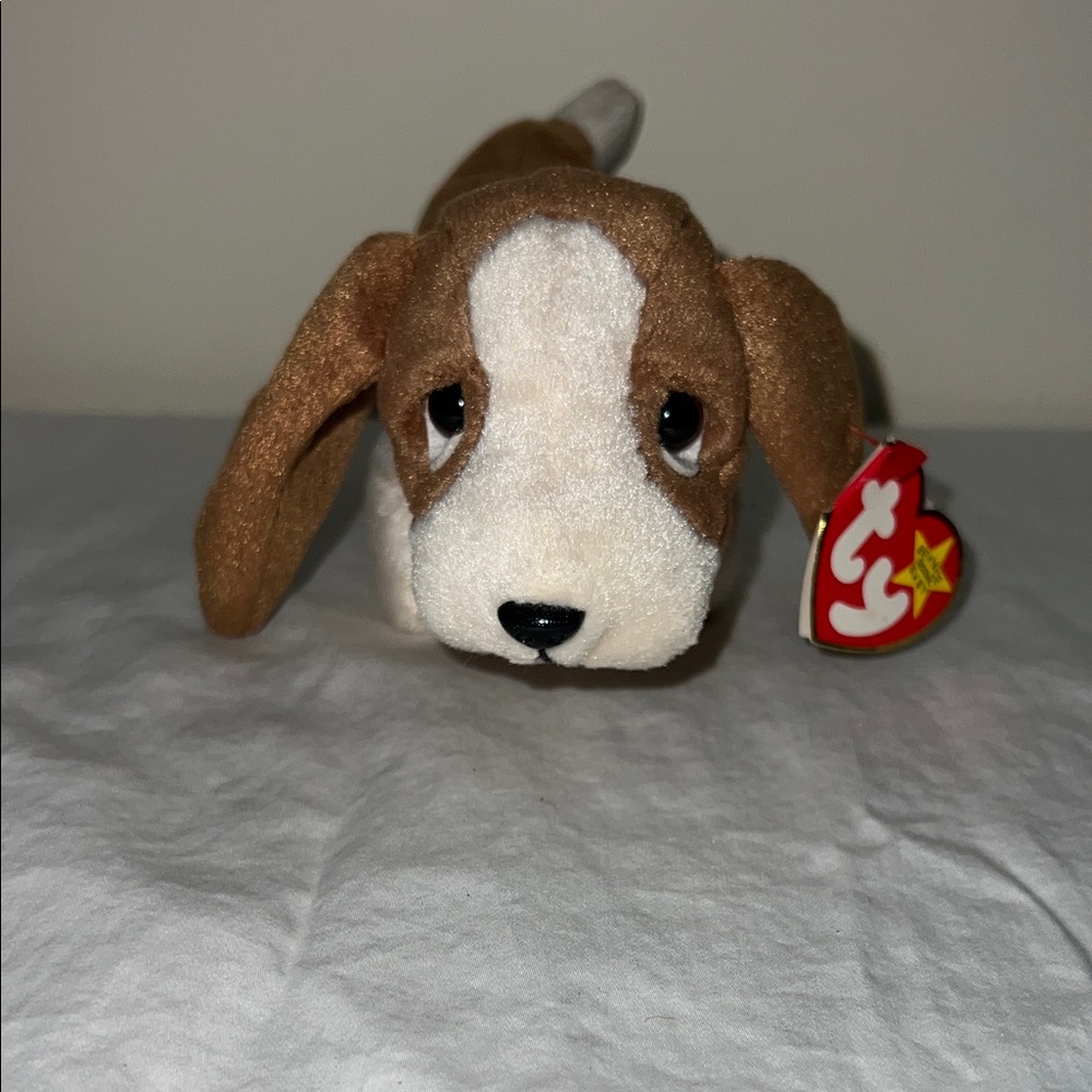 Ty Brown and White Dog Plush